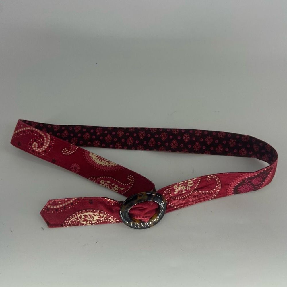 Vera Brandley Women's Cotton Paisley Floral Print Reversible Belt